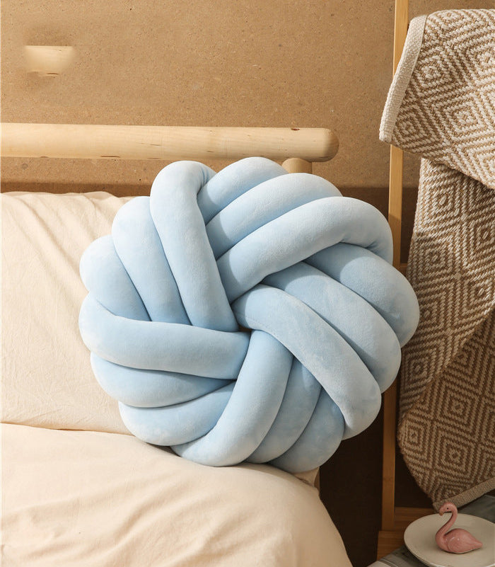 Blue knot outlet pillow