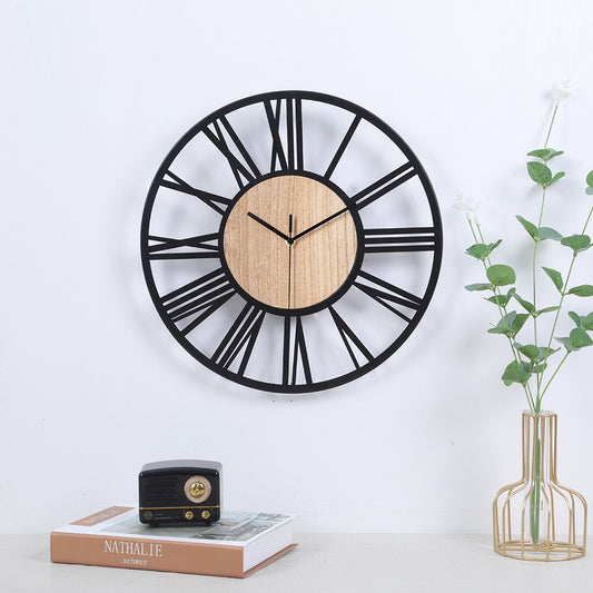 16" Black Nordic Wall Clock