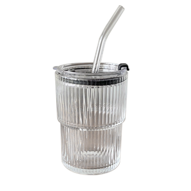 Vertical Ribbed Glass Mug