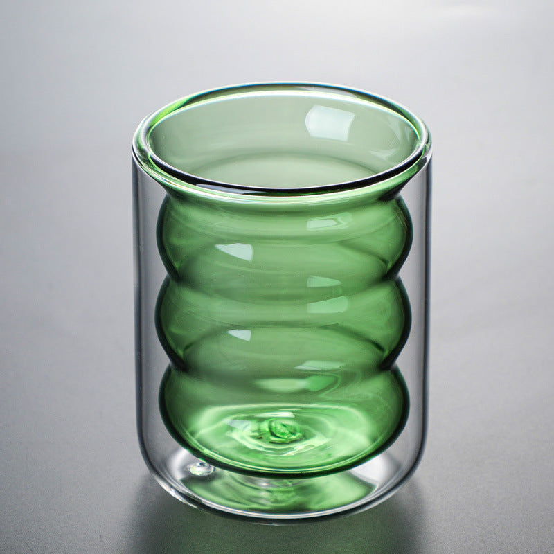 Internal Rippled Glass Cup