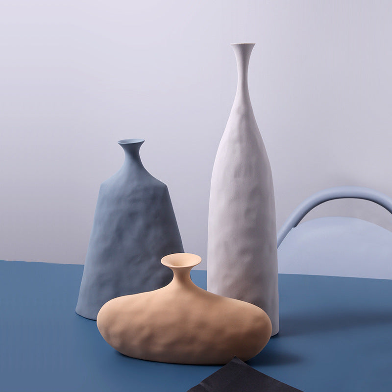 Nordic Minimalist Ceramic Vase Set