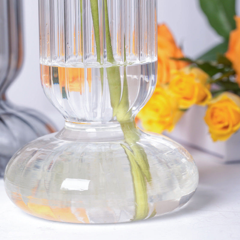 Ribbed Glass Vase