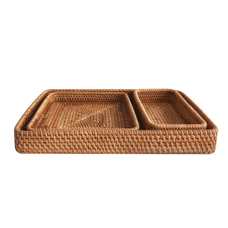 Tabletop Rattan Storage Baskets